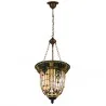 Závěsná lampa Tiffany ART DECO Ø 41 × 126 cm E27 / max. 3 × 60 W - fotografie 2