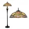 Stojací lampa Tiffany FLOWERS Ø 55 × 150 cm E27 / max. 3 × 60 W - fotografie 1