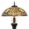 Stojací lampa Tiffany FLOWERS Ø 55 × 150 cm E27 / max. 3 × 60 W - fotografie 3