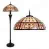 Stojací lampa Tiffany ROSE Ø 57×166 cm E27/max 3*60W – fotografie 1