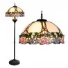 Stojací lampa Tiffany ROSE Ø 50 × 164 cm E27 / max. 3 × 60 W - fotografie 1