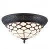 Stropní lampa Tiffany WHITE NIGHT Ø 38 × 19 cm E14 / max. 2 × 40 W - fotografie 1