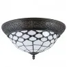 Stropní lampa Tiffany WHITE NIGHT Ø 38 × 19 cm E14 / max. 2 × 40 W - fotografie 2