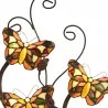 Dekorativní nástěnná lampa Tiffany BUTTERFLIES 32 × 68 cm G4/ 4 × 2 W - fotografie 3