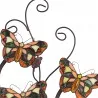Dekorativní nástěnná lampa Tiffany BUTTERFLIES 32 × 68 cm G4/ 4 × 2 W - fotografie 4