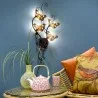 Dekorativní nástěnná lampa Tiffany BUTTERFLIES 32 × 68 cm G4/ 4 × 2 W - fotografie 5