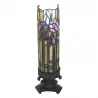 Dekorativní stolní lampa Tiffany FLOWERS 10 × 10 × 33 cm E14 / max. 25 W - fotografie 2
