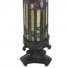 Dekorativní stolní lampa Tiffany FLOWERS 10 × 10 × 33 cm E14 / max. 25 W - fotografie 4