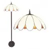 Stojací lampa Tiffany THE WHITE SUN Ø 46 × 166 cm E27 / max. 2 × 60 W - fotografie 1