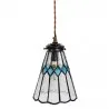 Závěsná lampa Tiffany VINTAGE STREET Ø 15 × 115 cm E14 / max. 25 W - fotografie 4
