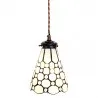 Závěsná lampa Tiffany DOTTY WHITE Ø 15 × 115 cm E14 / max. 25 W - fotografie 3