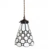 Závěsná lampa Tiffany DOTTY WHITE Ø 15 × 115 cm E14 / max. 25 W - fotografie 4