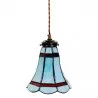 Závěsná lampa Tiffany ROYAL BLUE Ø 15 × 115 cm E14 / max. 25 W - fotografie 4