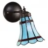 Nástěnná lampa Tiffany ROYAL BLUE 17×12×23 cm E14/max 1*25W - fotografie 2