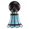 Nástěnná lampa Tiffany ROYAL BLUE 17×12×23 cm E14/max 1*25W - fotografie 4