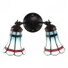 Nástěnná lampa Tiffany ROYAL BLUE 30 × 23 × 23 cm E14 / max. 2 × 25 W - fotografie 3