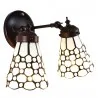 Nástěnná lampa Tiffany DOTTY WHITE 30 × 23 × 23 cm E14 / max. 2 × 25 W - fotografie 1