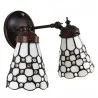 Nástěnná lampa Tiffany DOTTY WHITE 30 × 23 × 23 cm E14 / max. 2 × 25 W - fotografie 2