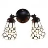 Nástěnná lampa Tiffany DOTTY WHITE 30 × 23 × 23 cm E14 / max. 2 × 25 W - fotografie 3
