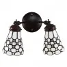 Nástěnná lampa Tiffany DOTTY WHITE 30 × 23 × 23 cm E14 / max. 2 × 25 W - fotografie 4