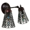 Nástěnná lampa Tiffany EARLY MORNING 30×23×23 cm E14/max 2*25W - fotografie 2