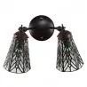 Nástěnná lampa Tiffany EARLY MORNING 30×23×23 cm E14/max 2*25W - fotografie 3