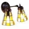 Nástěnná lampa Tiffany DARK SUNFLOWER 30 × 23 × 23 cm E14 / max. 2 × 25 W - fotografie 1