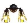 Nástěnná lampa Tiffany DARK SUNFLOWER 30 × 23 × 23 cm E14 / max. 2 × 25 W - fotografie 3