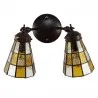 Nástěnná lampa Tiffany DARK SUNFLOWER 30 × 23 × 23 cm E14 / max. 2 × 25 W - fotografie 4
