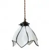 Závěsná lampa Tiffany THE WHITE FLOWER Ø 18 × 115 cm E14 / max. 25 W - fotografie 4