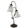 Stolní lampa Tiffany FLOWERS 35 × 18 × 61 cm E14 / max. 2 × 25 W - fotografie 2