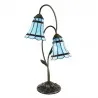 Stolní lampa Tiffany ROYAL BLUE 35 × 18 × 61 cm E14 / max. 2 × 25 W - fotografie 2