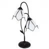 Stolní lampa Tiffany THE WHITE FLOWER 35 × 18 × 61 cm E14 / max. 2 × 25 W - fotografie 2