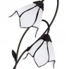 Stolní lampa Tiffany THE WHITE FLOWER 35 × 18 × 61 cm E14 / max. 2 × 25 W - fotografie 3