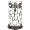 Stolní lampa Tiffany WHITE DRAGONFLY Ø 15 × 26 cm E14 / max. 40 W - fotografie 1