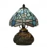 Stolní lampa Tiffany BLUE DRAGONFLY Ø 20×28 cm E14/max 1x25W - fotografie 1
