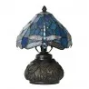 Stolní lampa Tiffany BLUE DRAGONFLY Ø 20×28 cm E14/max 1x25W - fotografie 2