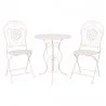 Zahradní bistro set stůl a dvě židle Ø 60×70 cm / 2×40×40×92 cm – fotografie 1