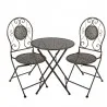 Zahradní bistro set stůl a dvě židle Ø 60x71 / 50×40×93 cm (2) – fotografie 1