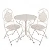 Zahradní bistro set stůl a dvě židle Ø 60x74 / 50×40×92 cm (2) – fotografie 1