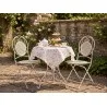Zahradní bistro set stůl a dvě židle Ø 60x74 / 50×40×92 cm (2) – fotografie 7
