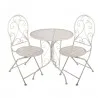 Zahradní bistro set stůl a dvě židle Ø 60x70 / 39×39×94 cm (2) – fotografie 1