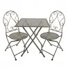 Zahradní bistro set stůl a dvě židle 60x60x70 / 50×40×93 cm (2) – fotografie 1