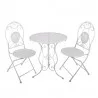 Zahradní bistro set stůl a dvě židle Ø 60x70 / 50×40×93 cm (2) – fotografie 1