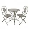 Zahradní bistro set stůl a dvě židle Ø 60x70 / 50×40×93 cm (2) – fotografie 1