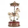 Vánoční Music Box kolotoč s koníkem Ø 12×24 cm – fotografie 3