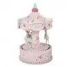 Růžový vánoční Music Box kolotoč Ø 12×19 cm – fotografie 1