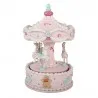 Růžový vánoční Music Box kolotoč Ø 12×19 cm – fotografie 3