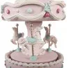 Růžový vánoční Music Box kolotoč Ø 12×19 cm – fotografie 4