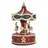Červený vánoční Music Box kolotoč Ø 12×19 cm – fotografie 1